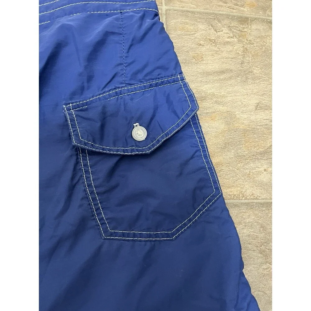Vintage Birdwell Beach Britches Board Shorts in Blue Men 38 Made in USA Beach